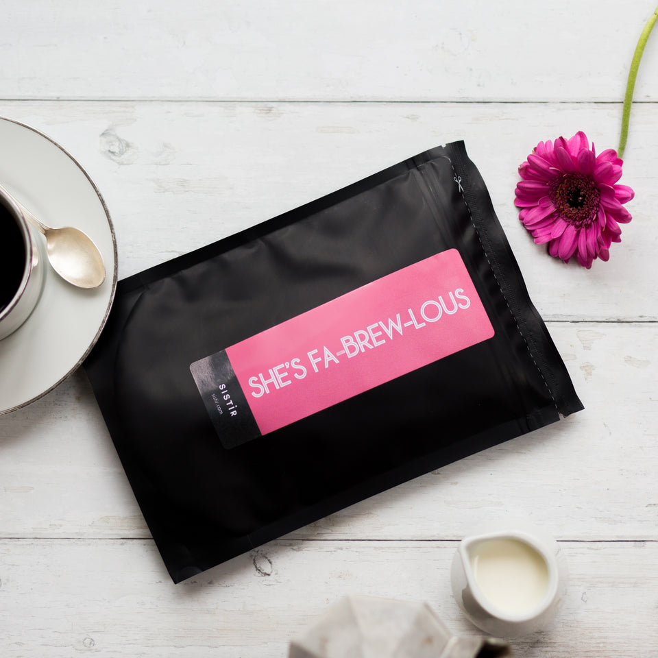 she's fabrewlous fa-brew-lous coffee sistir