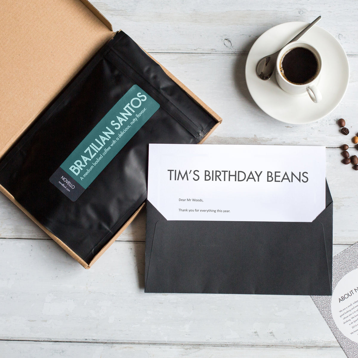 Coffee Gift with Personalised Gift Note