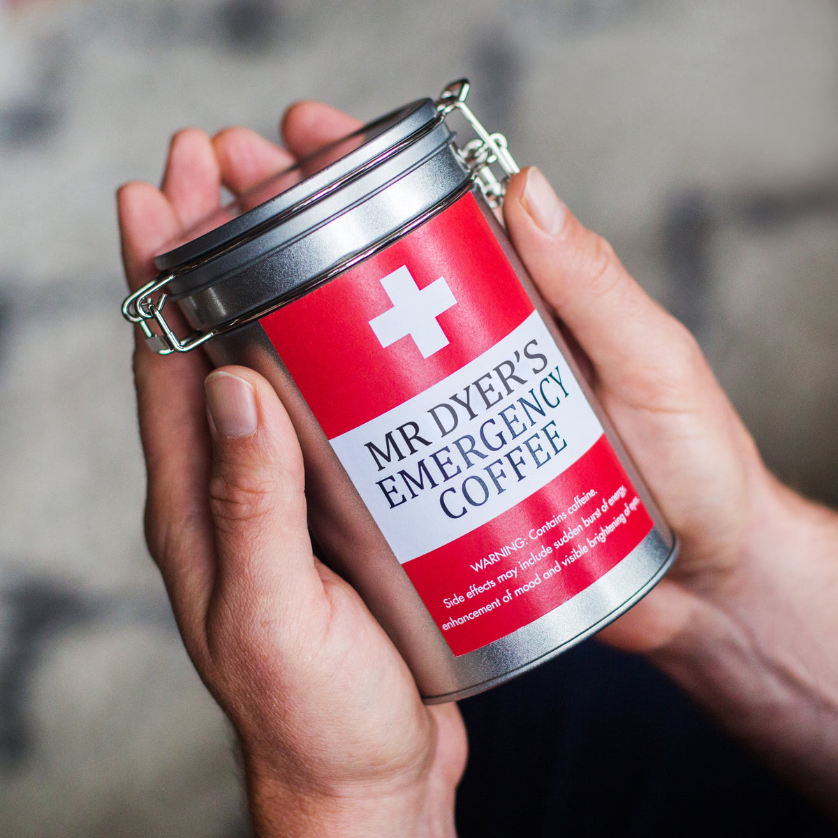 Novelty 'Emergency' Coffee Gift In Tin