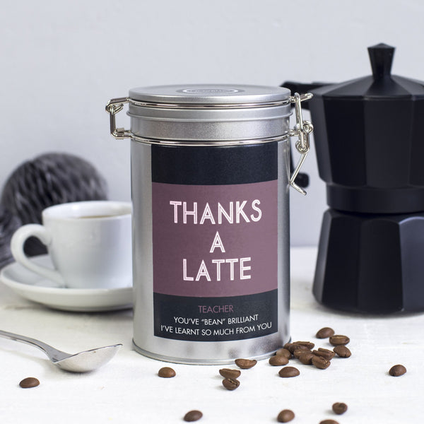 Personalised Teacher Coffee Gift In Tin