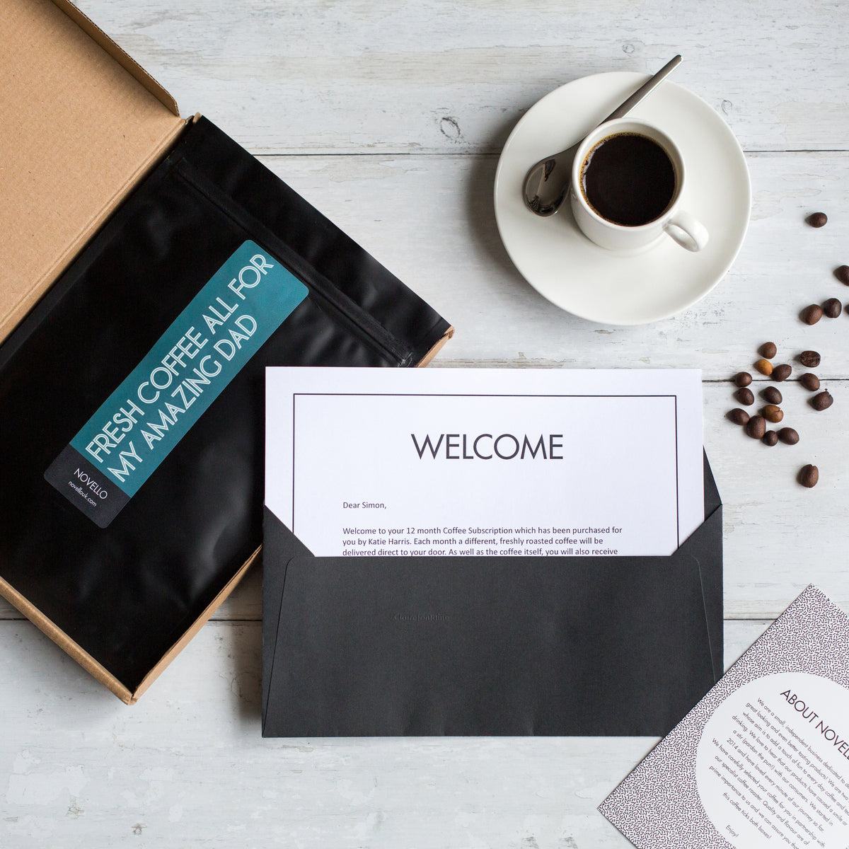 Fathers Personalised Monthly Coffee Subscription Gift