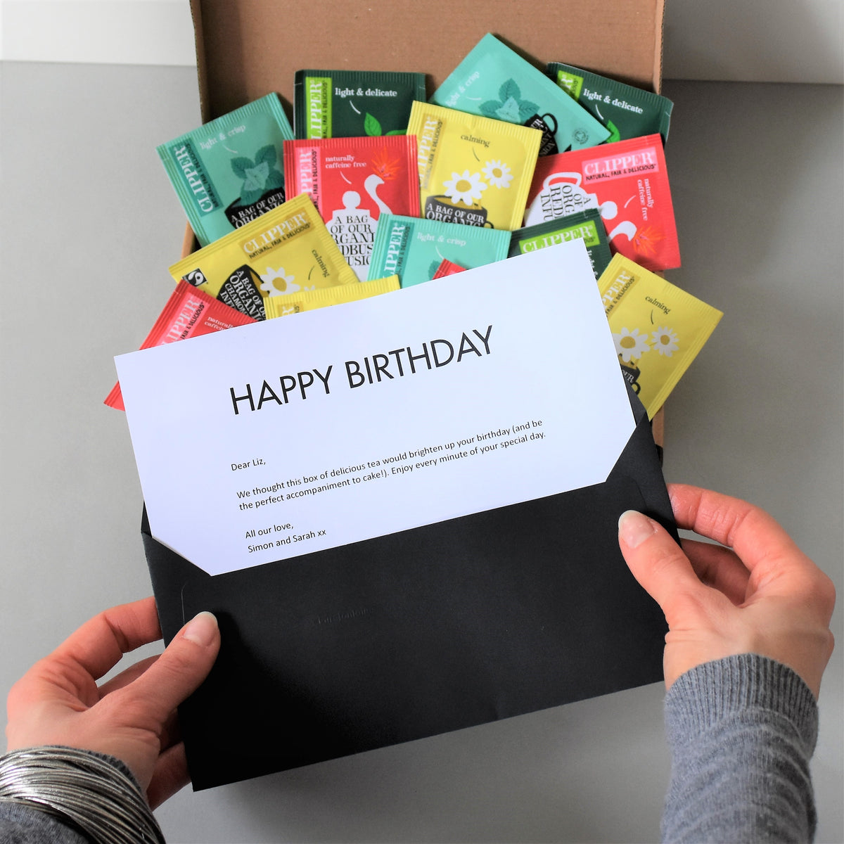 Milestone Birthday Tea Gift in Letterbox friendly packaging