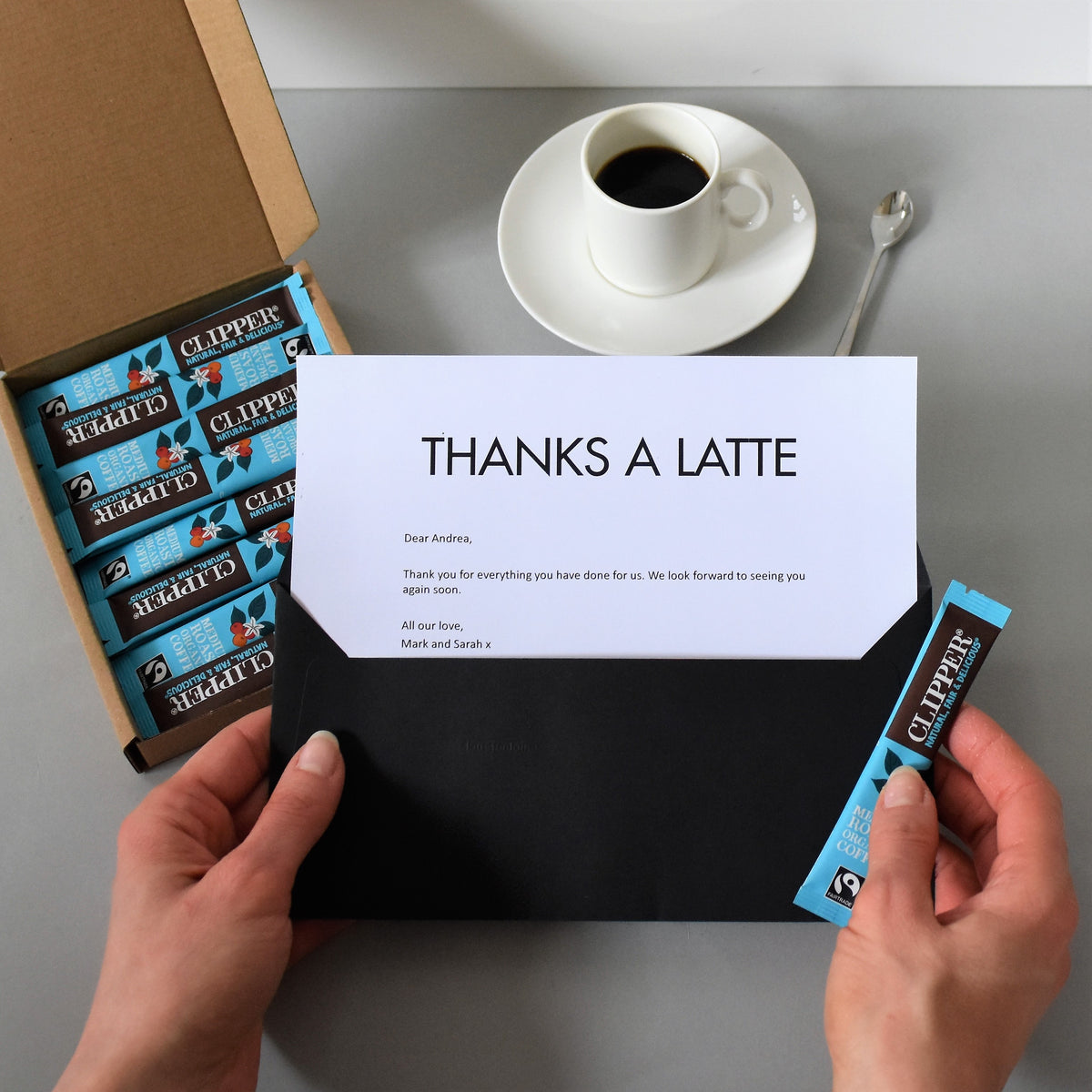Thank You Coffee Gift Box in Letterbox friendly packaging