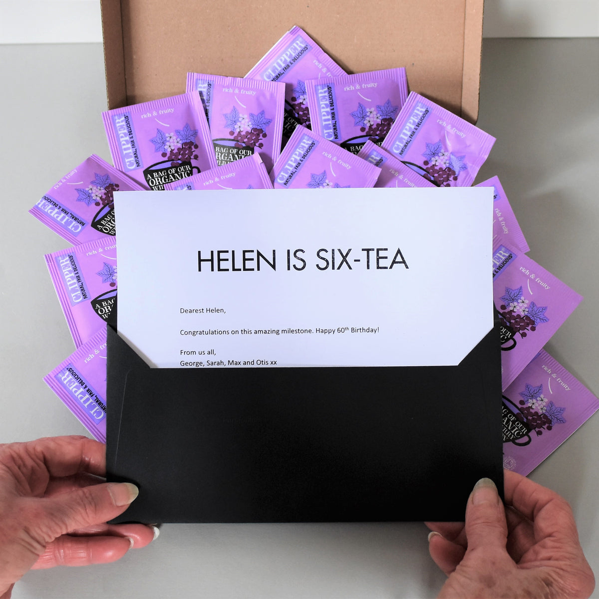 Milestone Birthday Tea Gift in Letterbox friendly packaging