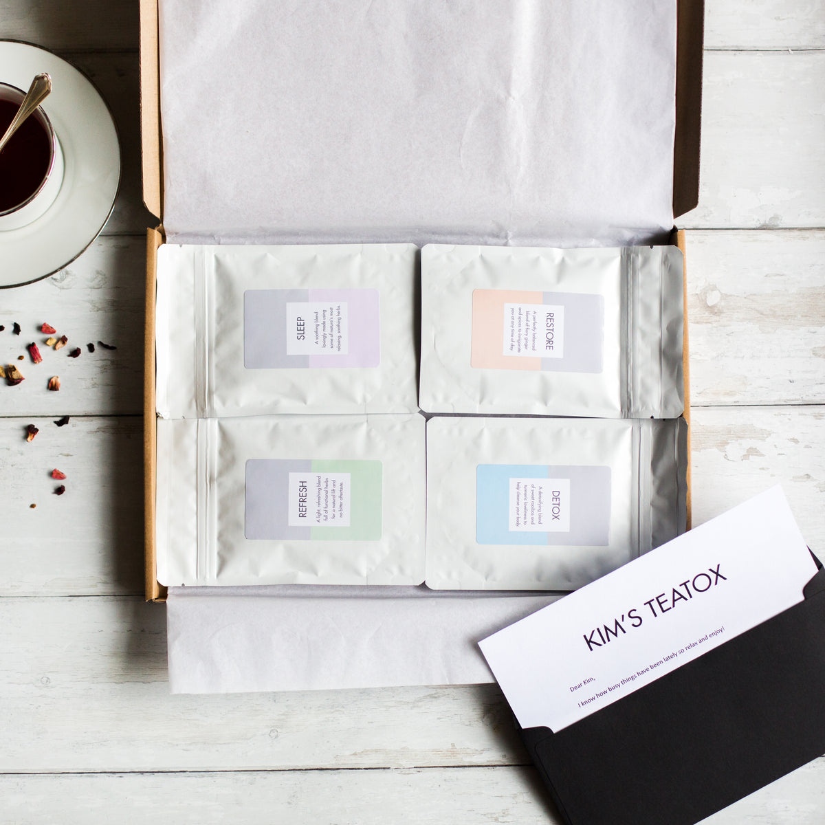 personalised tea gift tea lover letterbox friendly