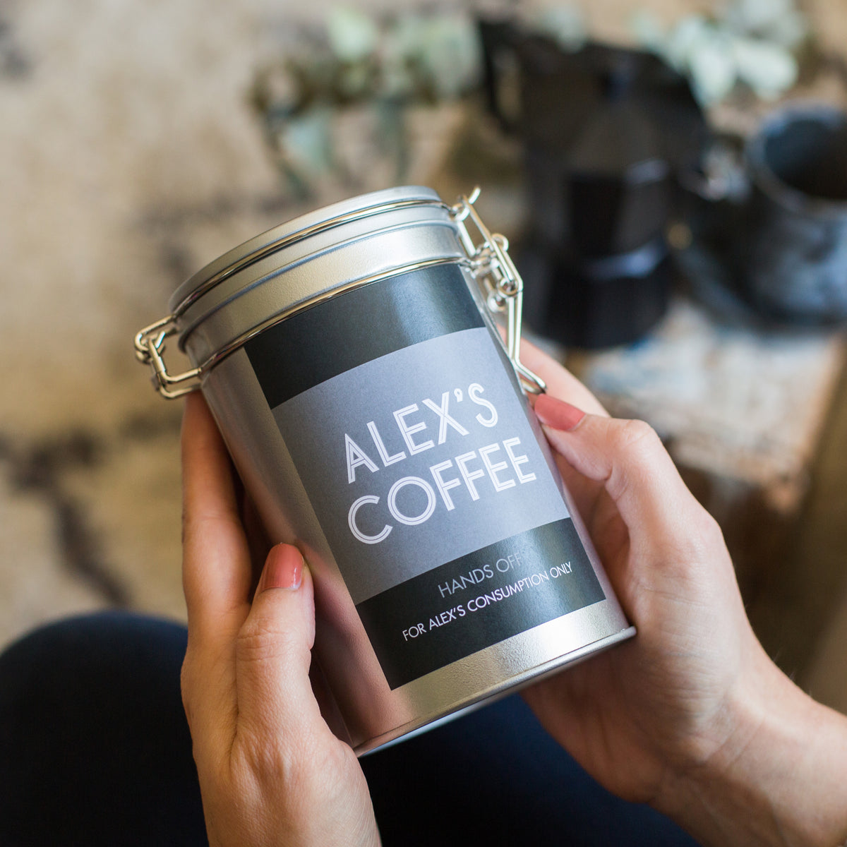 Personalised Message Coffee Gift In Tin