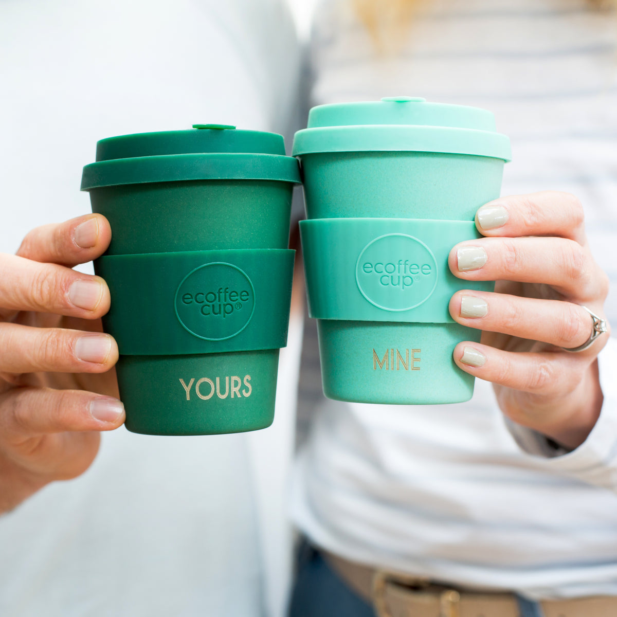 Personalised Couples Reusable Cup Set