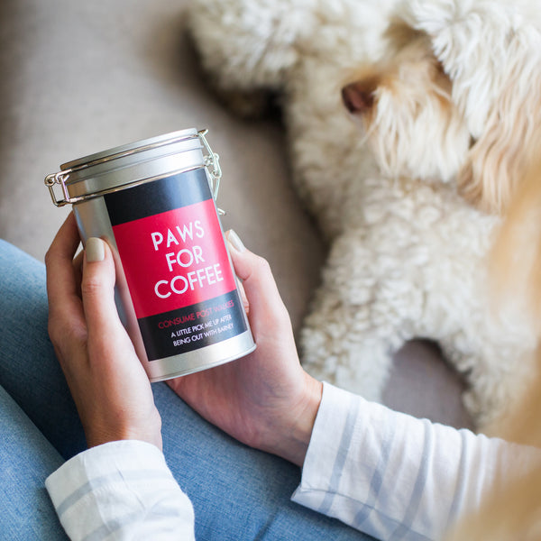 Dog Lover Personalised Coffee Gift In Tin