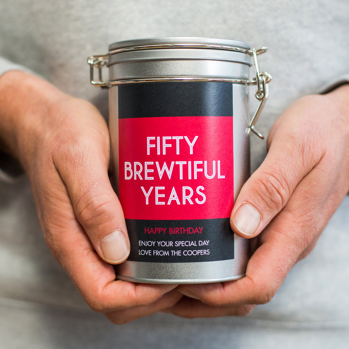 Fully Personalisable Coffee Gift In Tin