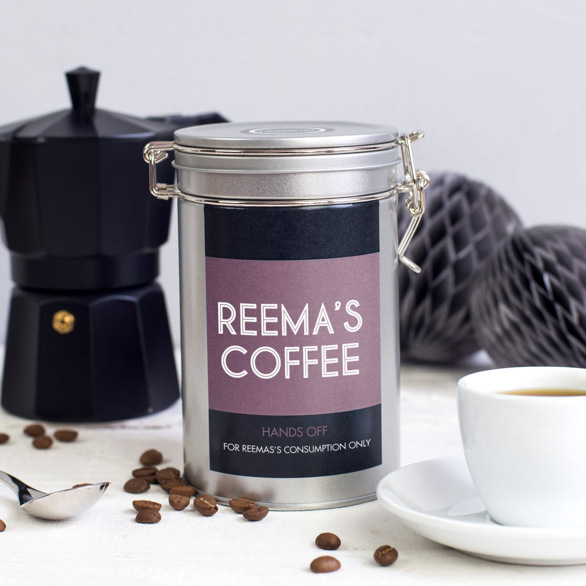 Personalised Name Coffee Gift In Tin