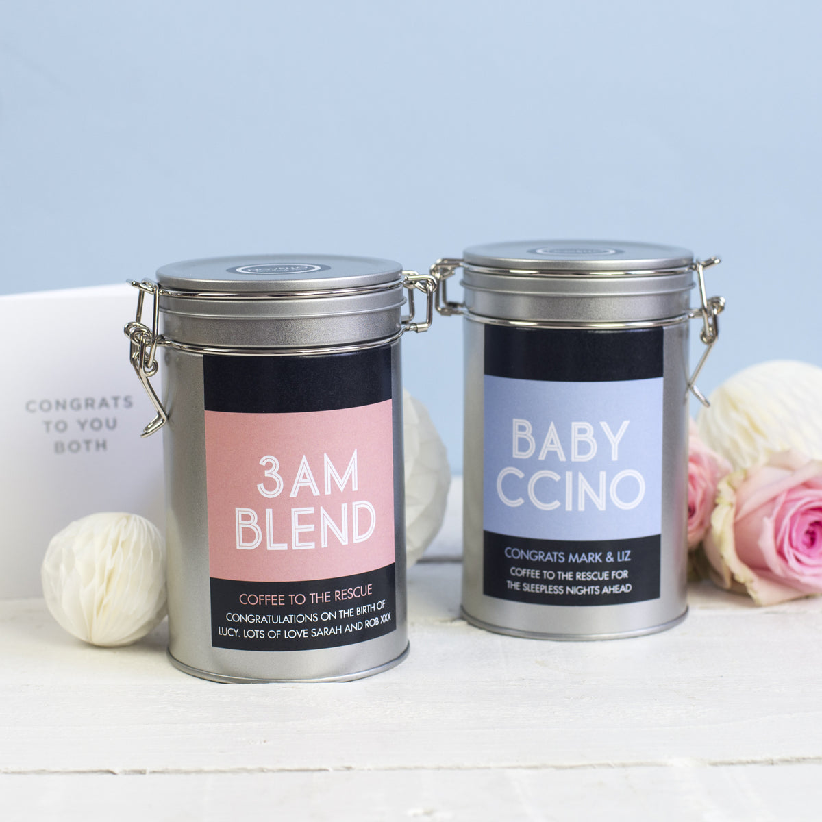 New Parents Personalised Coffee Gift In Tin