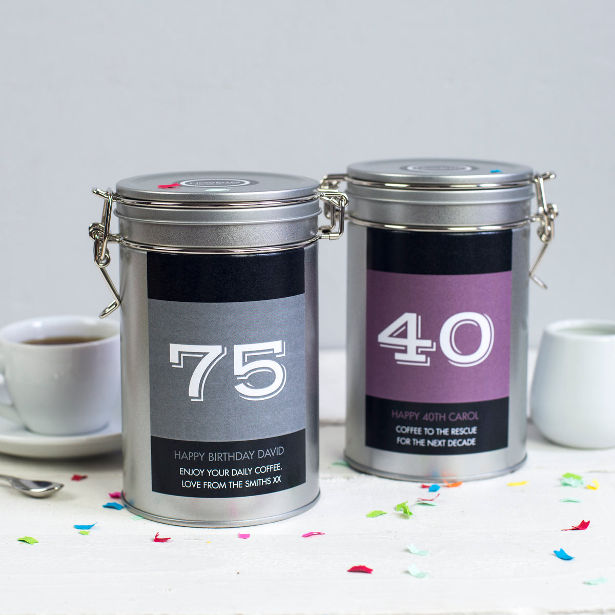 Personalised Age Birthday Coffee Gift In Tin