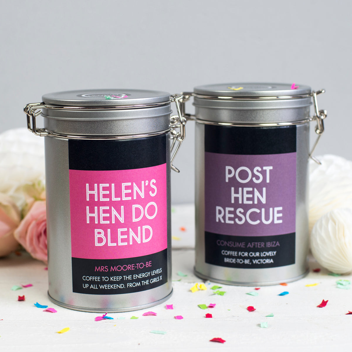 Personalised Wedding Coffee Gift In Tin