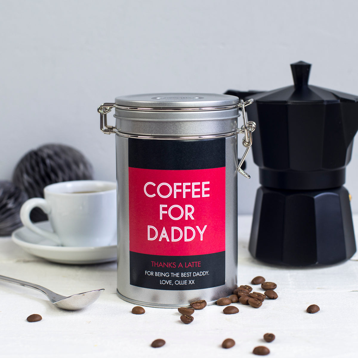 Personalised Message Coffee Gift In Tin