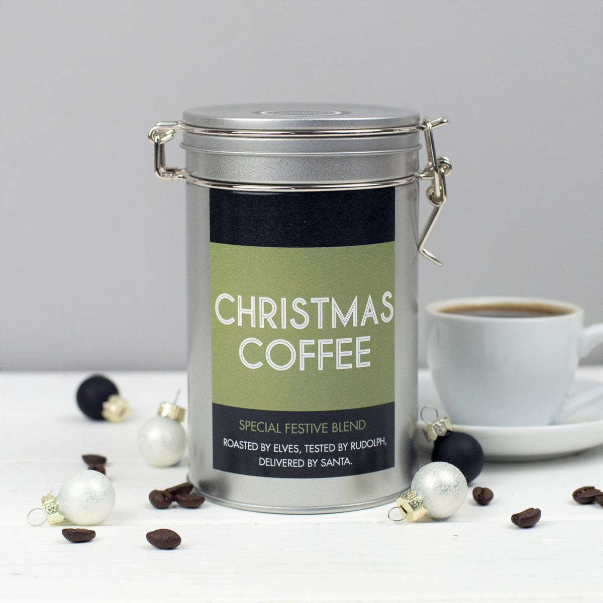 Christmas Personalisable Coffee Gift In Tin