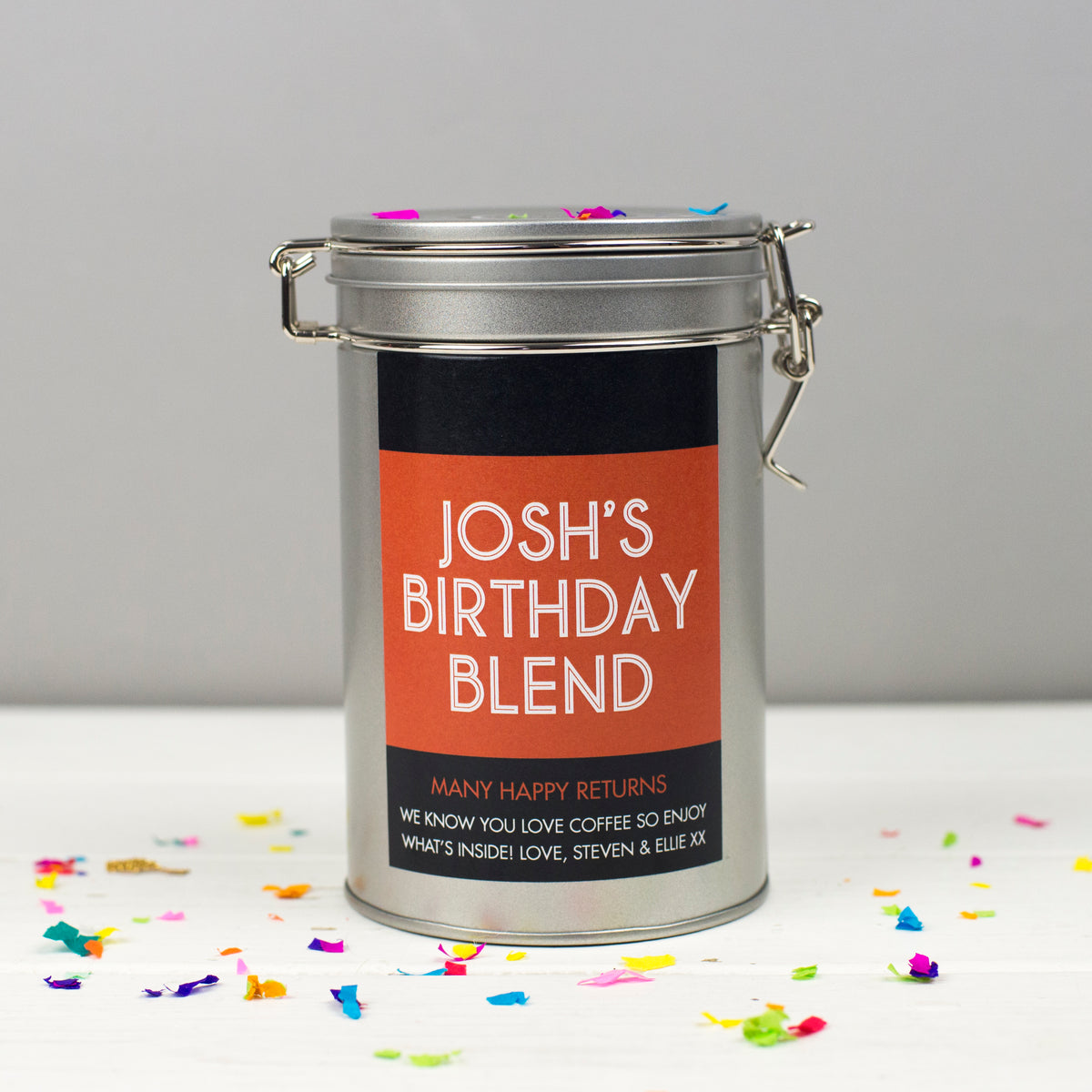 Fathers Personalised Coffee Gift In Tin