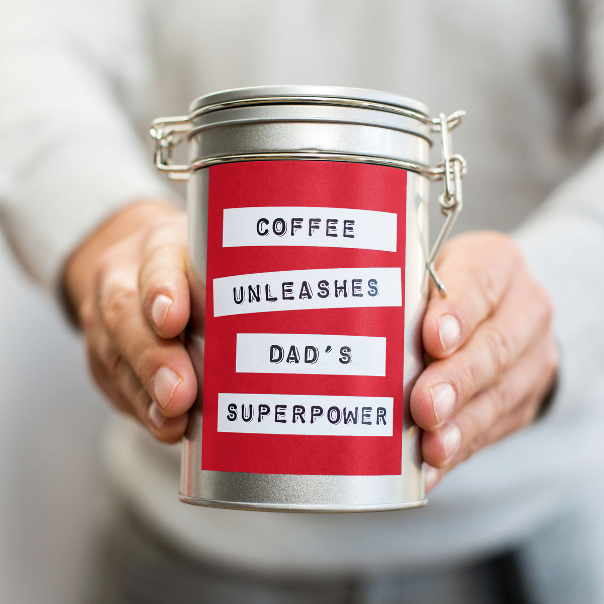 Superpower Personalised Coffee Gift In Tin